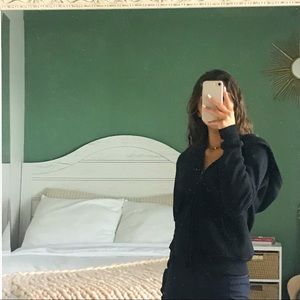 Black zip up hoodie medium fleece